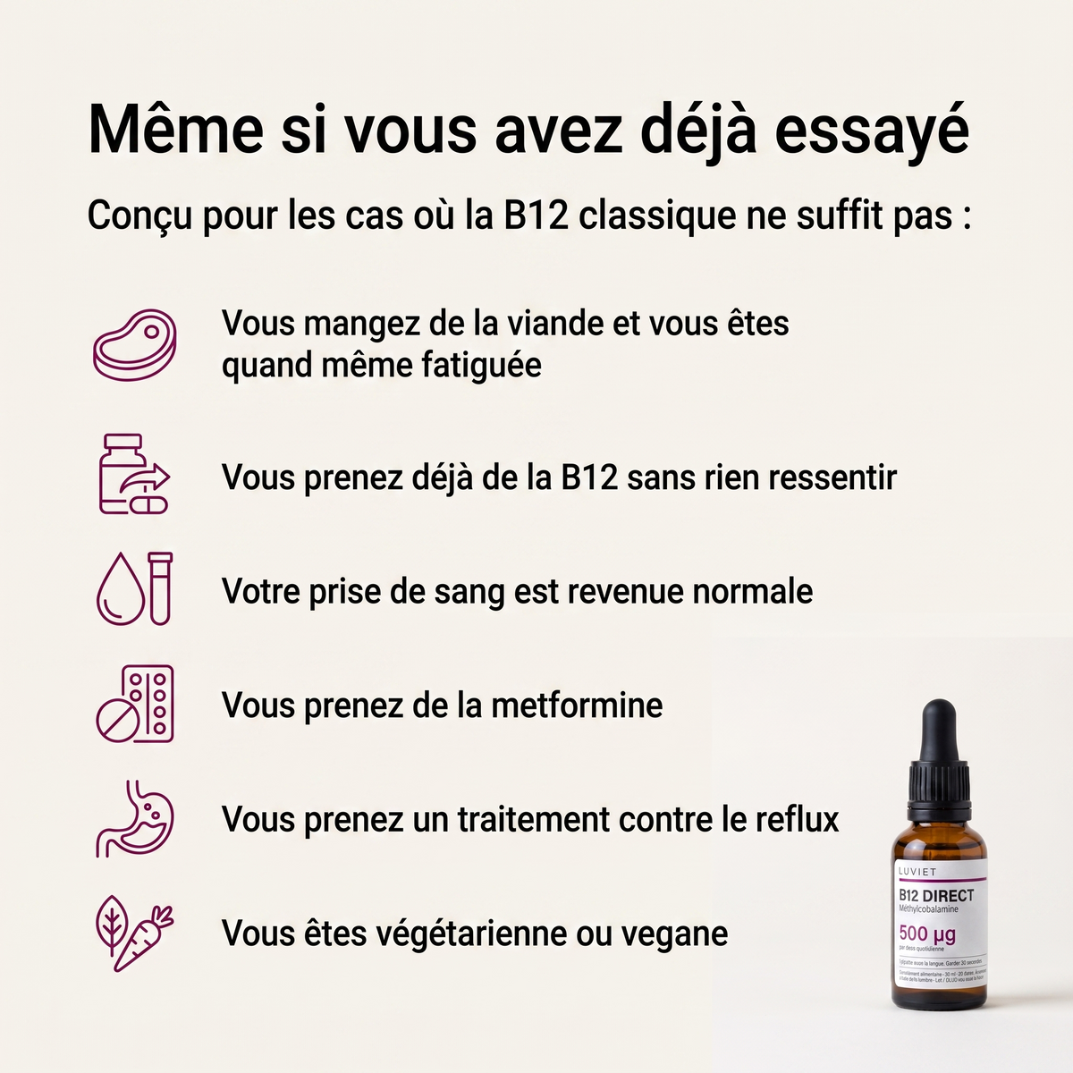 B12 Direct : Pour les femmes qui n'ont pas le temps d'être fatiguées